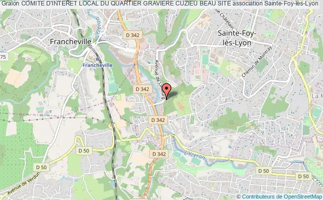 plan association Comite D'interet Local Du Quartier Graviere Cuzieu Beau Site Sainte-Foy-lès-Lyon