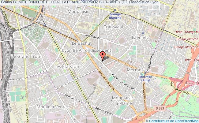 plan association Comite D'interet Local La Plaine-mermoz Sud-santy (cil) Lyon 8e Arrondissement