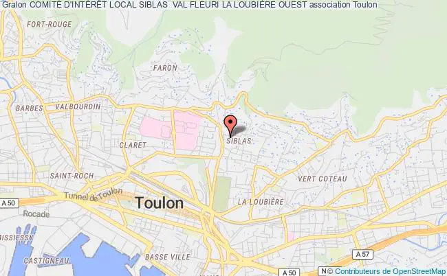 plan association ComitÉ D'intÉrÊt Local Siblas  Val Fleuri La LoubiÈre Ouest Toulon