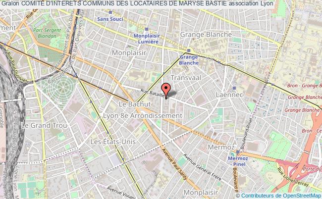 plan association Comite D'interets Communs Des Locataires De Maryse Bastie Lyon 8e Arrondissement