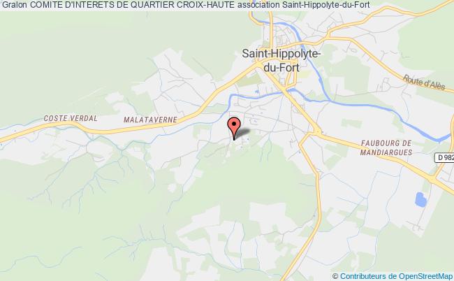 plan association Comite D'interets De Quartier Croix-haute Saint-Hippolyte-du-Fort