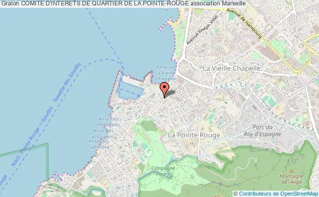 plan association Comite D'interets De Quartier De La Pointe-rouge Marseille