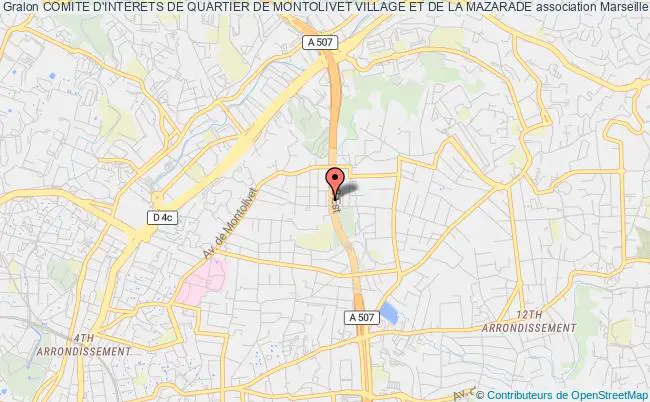 plan association Comite D'interets De Quartier De Montolivet Village Et De La Mazarade Marseille
