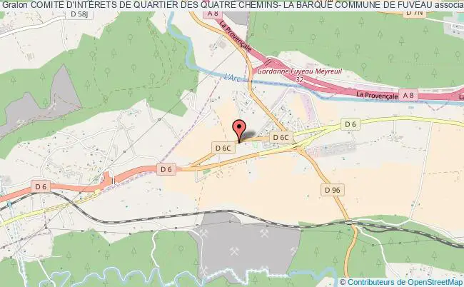 plan association Comite D'interets De Quartier Des Quatre Chemins- La Barque Commune De Fuveau Fuveau