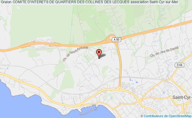 plan association Comite D'interets De Quartiers Des Collines Des Lecques Saint-Cyr-sur-Mer