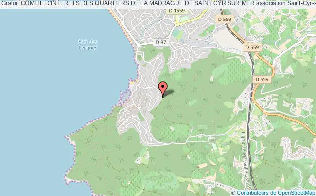 plan association Comite D'interets Des Quartiers De La Madrague De Saint Cyr Sur Mer Saint-Cyr-sur-Mer