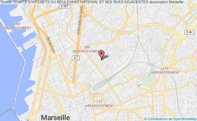 plan association Comite D'interets Du Boulevard National Et Ses Rues Adjacentes Marseille