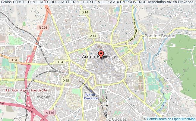 plan association Comite D'interets Du Quartier "coeur De Ville" A Aix En Provence Aix-en-Provence