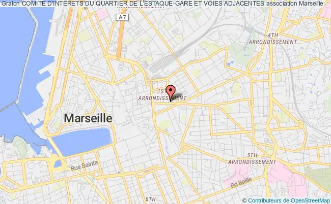 plan association Comite D'interets Du Quartier De L'estaque-gare Et Voies Adjacentes Marseille