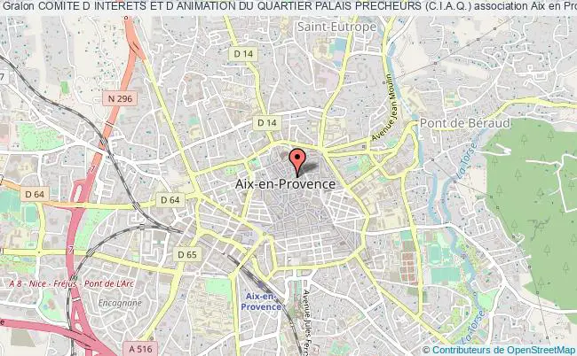 plan association Comite D Interets Et D Animation Du Quartier Palais Precheurs (c.i.a.q.) Aix-en-Provence