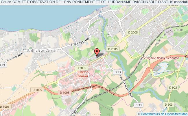 plan association ComitÉ D'observation De L'environnement Et De  L'urbanisme Raisonnable D'anthy Anthy-sur-Léman