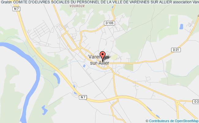 plan association Comite D'oeuvres Sociales Du Personnel De La Ville De Varennes Sur Allier Varennes-sur-Allier