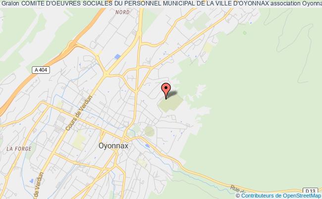 plan association Comite D'oeuvres Sociales Du Personnel Municipal De La Ville D'oyonnax Oyonnax