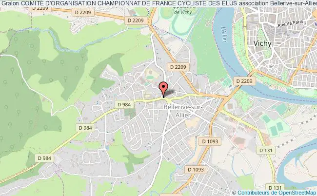 plan association ComitÉ D'organisation Championnat De France Cycliste Des Elus Bellerive-sur-Allier