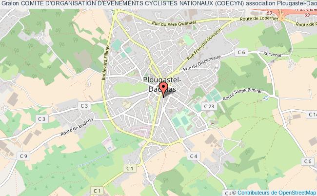 plan association ComitÉ D'organisation D'evÈnements Cyclistes Nationaux (coecyn) Plougastel-Daoulas