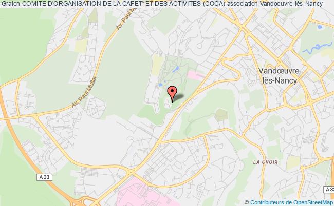 plan association Comite D'organisation De La Cafet' Et Des Activites (coca) Vandoeuvre-lès-Nancy Cedex