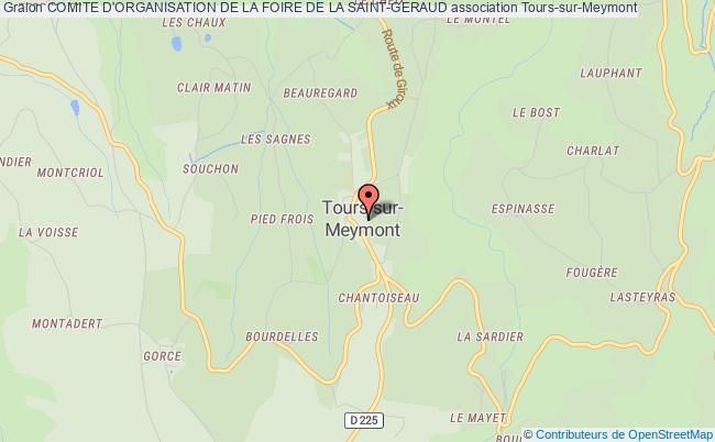 plan association Comite D'organisation De La Foire De La Saint-geraud Tours-sur-Meymont