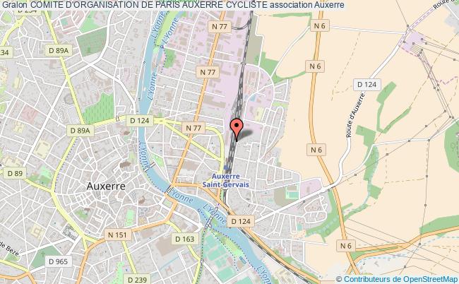 plan association Comite D'organisation De Paris Auxerre Cycliste Auxerre