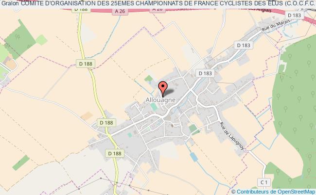 plan association Comite D'organisation Des 25emes Championnats De France Cyclistes Des Elus (c.o.c.f.c.e.25) Allouagne