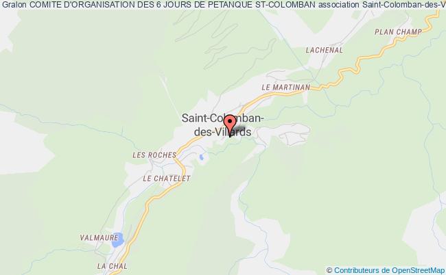 COMITE D'ORGANISATION DES 6 JOURS DE PETANQUE ST-COLOMBAN