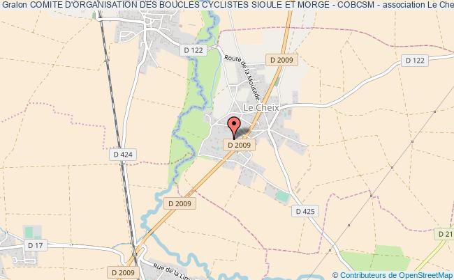 plan association Comite D'organisation Des Boucles Cyclistes Sioule Et Morge - Cobcsm - Le    Cheix