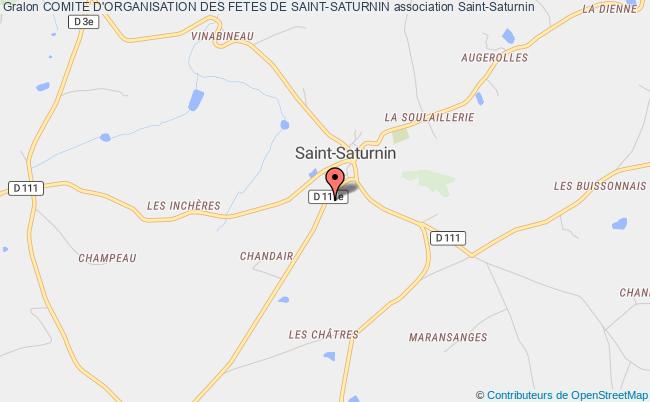 plan association Comite D'organisation Des Fetes De Saint-saturnin Saint-Saturnin
