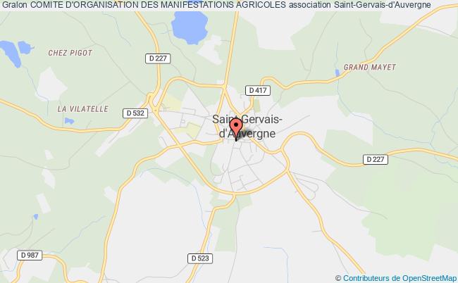 plan association Comite D'organisation Des Manifestations Agricoles Saint-Gervais-d'Auvergne
