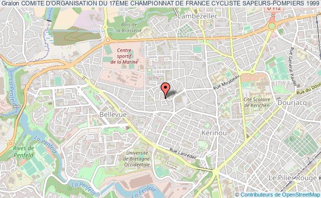 plan association Comite D'organisation Du 17Ème Championnat De France Cycliste Sapeurs-pompiers 1999 Brest