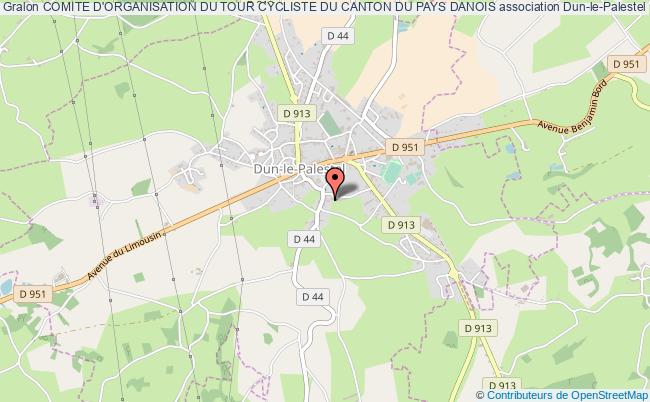 plan association Comite D'organisation Du Tour Cycliste Du Canton Du Pays Danois Dun-le-Palestel