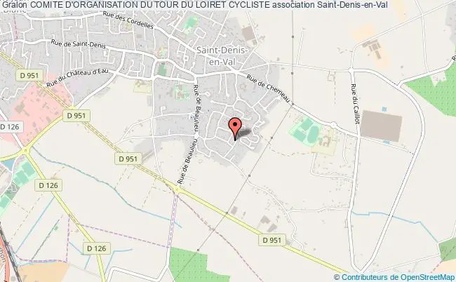 plan association Comite D'organisation Du Tour Du Loiret Cycliste Saint-Denis-en-Val