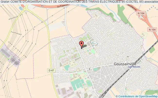 plan association Comite D'organisation Et De Coordination Des Trains Electriques 95 (coctel 95) Goussainville