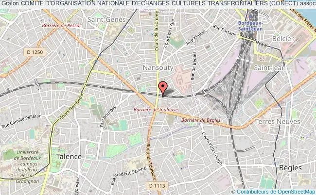 plan association Comite D'organisation Nationale D'echanges Culturels Transfrontaliers (conect) Bordeaux