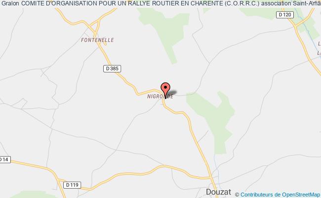 plan association Comite D'organisation Pour Un Rallye Routier En Charente (c.o.r.r.c.) Saint-Amant-de-Nouère