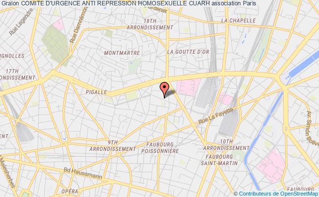 plan association Comite D'urgence Anti Repression Homosexuelle Cuarh Paris