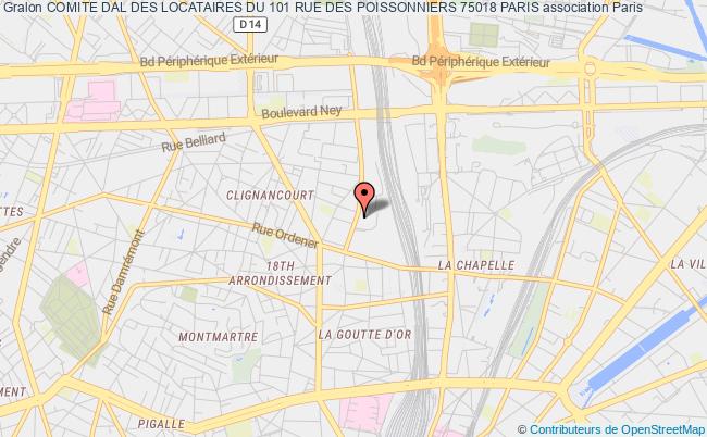 plan association Comite Dal Des Locataires Du 101 Rue Des Poissonniers 75018 Paris Paris