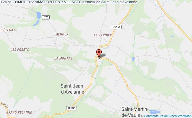 plan association Comite D?animation Des 3 Villages Saint-Jean-d'Avelanne