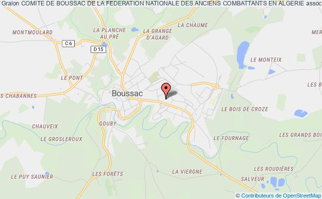 plan association Comite De Boussac De La Federation Nationale Des Anciens Combattants En Algerie Boussac