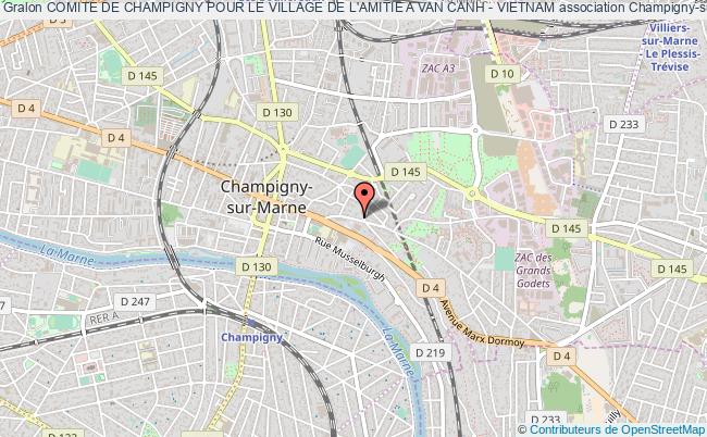 plan association Comite De Champigny Pour Le Village De L'amitie A Van Canh - Vietnam Champigny-sur-Marne