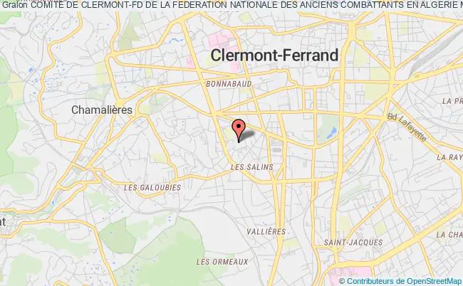plan association Comite De Clermont-fd De La Federation Nationale Des Anciens Combattants En Algerie Maroc Et Tunisie (fnaca) Clermont-Ferrand