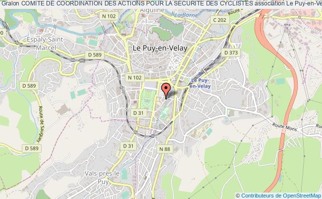 plan association Comite De Coordination Des Actions Pour La Securite Des Cyclistes Le Puy-en-Velay