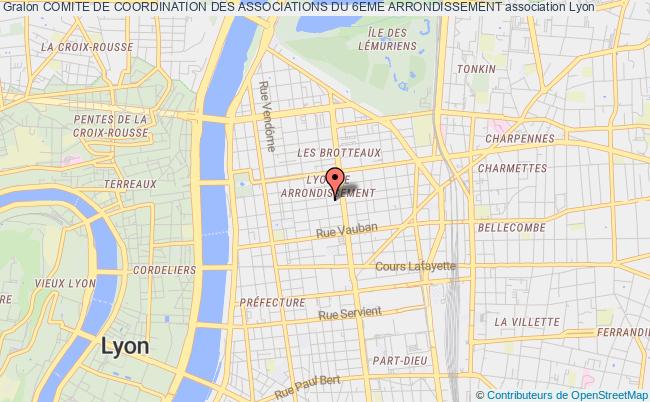 plan association Comite De Coordination Des Associations Du 6eme Arrondissement Lyon