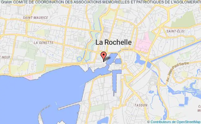 plan association Comite De Coordination Des Associations Memorielles Et Patriotiques De L'agglomeration Rochelaise La Rochelle