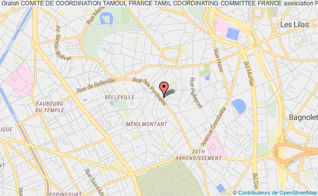 plan association Comite De Coordination Tamoul France Tamil Coordinating Committee France Paris