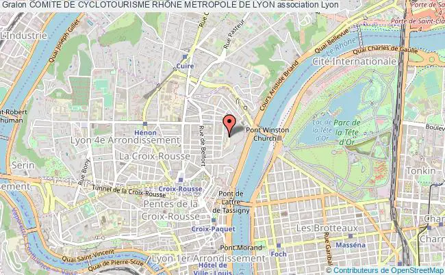 plan association Comite De Cyclotourisme RhÔne Metropole De Lyon Lyon