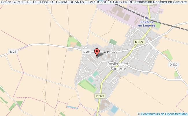 plan association Comite De Defense De Commercants Et Artisans Region Nord Rosières-en-Santerre