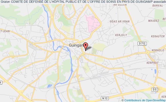 plan association ComitÉ De DÉfense De L'hÔpital Public Et De L'offre De Soins En Pays De Guingamp Guingamp
