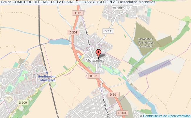 plan association Comite De Defense De La Plaine De France (codeplaf) Moisselles