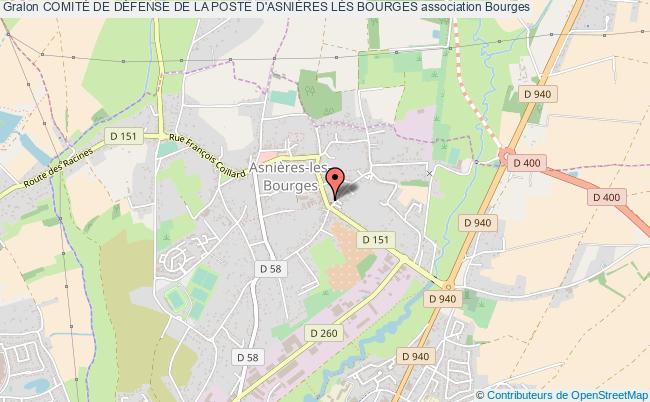 plan association ComitÉ De DÉfense De La Poste D'asniÈres LÈs Bourges Bourges