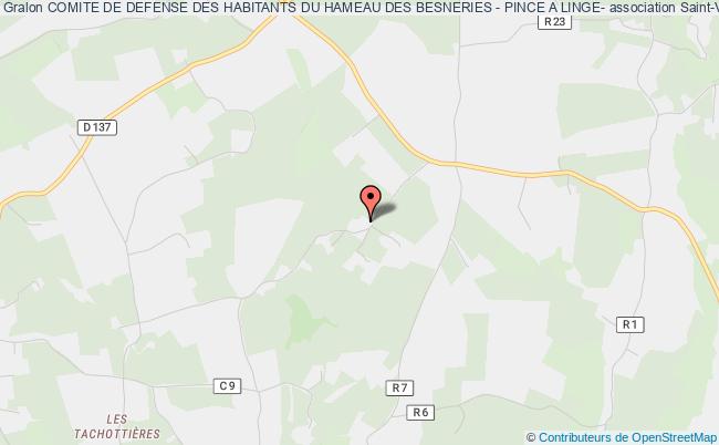 plan association Comite De Defense Des Habitants Du Hameau Des Besneries - Pince A Linge- Saint-Vincent-du-Lorouër