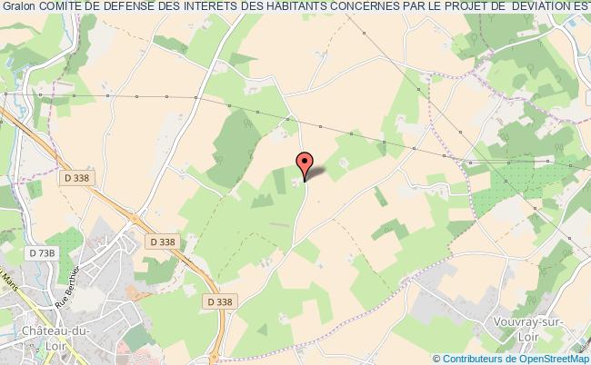 plan association Comite De Defense Des Interets Des Habitants Concernes Par Le Projet De  Deviation Est De Chateau Du Loir Montval-sur-Loir